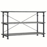 Homelegance By Top-Line Rafferty Vintage Industrial TV Stand Grey Wood