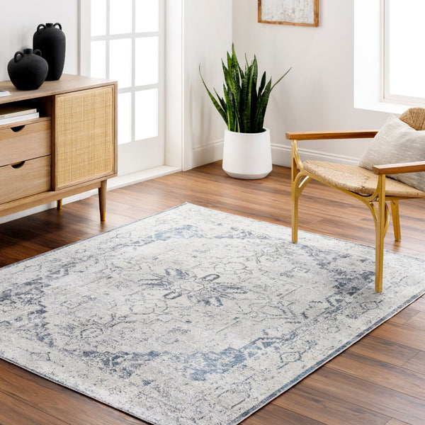 Livabliss Lillian Traditional Polyester Accent Rug Machine Woven in Turkey for Entryways and Baths Oatmeal, Gray 7'10" x 10' LLL2300-710102
