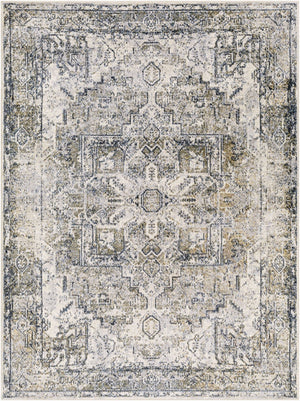 Livabliss Lillian Traditional Polyester Accent Rug Turkish Woven Low Pile for Entryways Gray, Oatmeal 2' x 2'11" LLL2301-23