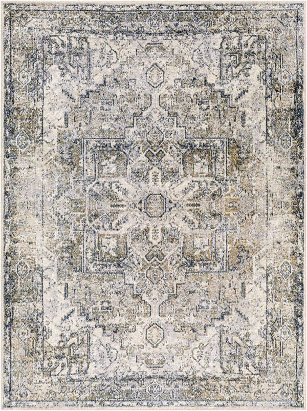 Livabliss Lillian Traditional Polyester Accent Rug Turkish Woven Low Pile for Entryways Gray, Oatmeal 2' x 2'11" LLL2301-23