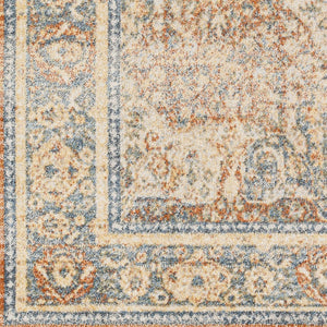 Livabliss Lillian Traditional Accent Rug Machine Woven Polyester Low Pile for Entryways and Hallways Oatmeal, Gray 6'7" x 6'7" LLL2304-67RD