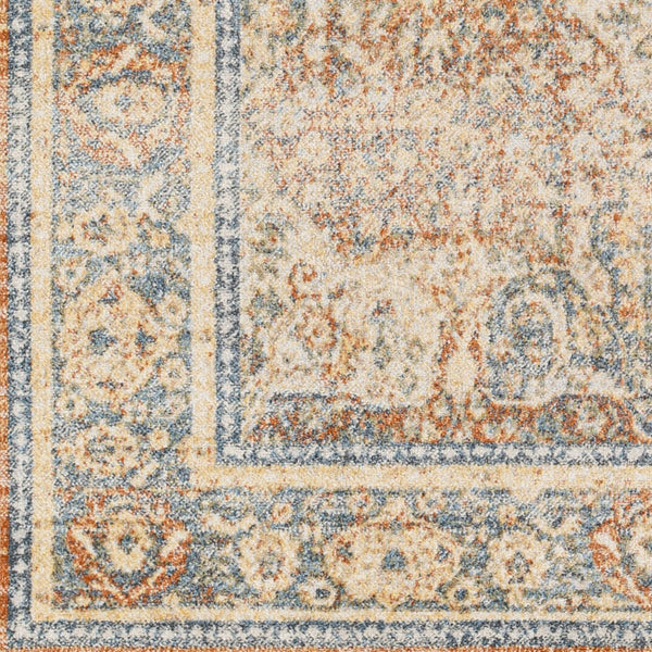 Livabliss Lillian Traditional Accent Rug Machine Woven Polyester Low Pile for Entryways and Hallways Oatmeal, Gray 6'7" x 6'7" LLL2304-67RD