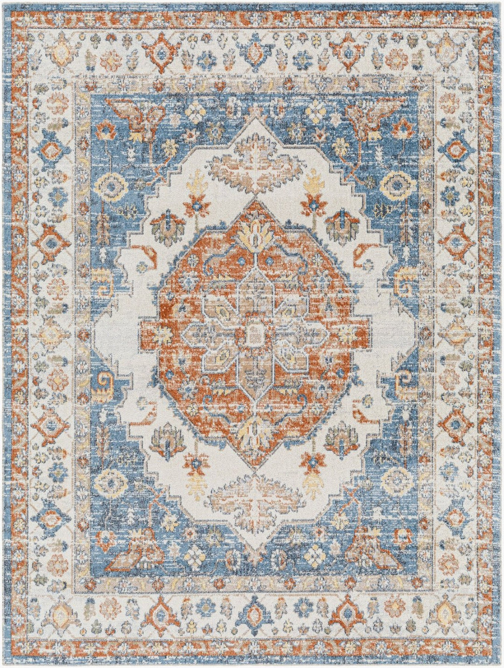 Livabliss Lillian Traditional Polyester Woven Rug for Entryways Hallways and High Traffic Floors Oatmeal, Dark B 2' x 2'11" LLL2305-23