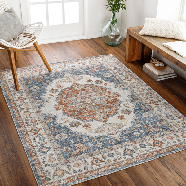 Livabliss Lillian Traditional Polyester Woven Rug for Entryways Hallways and High Traffic Floors Oatmeal, Dark B 2' x 2'11" LLL2305-23