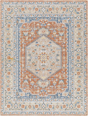 Livabliss Lillian Traditional Patterned Polyester Indoor Rug for Entryways and Bedside Accents Oatmeal, Rust 2' x 2'11" LLL2306-23