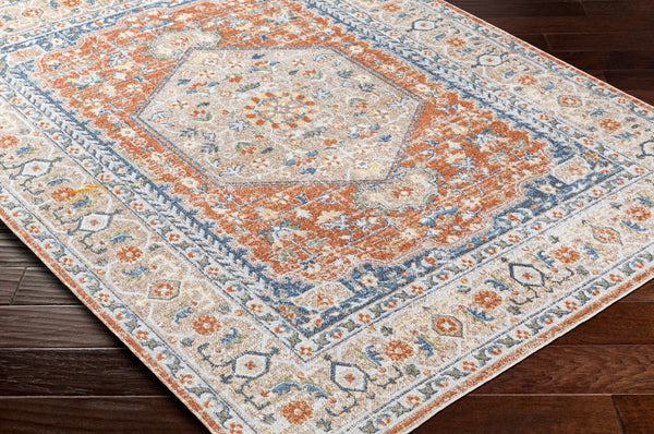 Livabliss Lillian Traditional Patterned Polyester Indoor Rug for Entryways and Bedside Accents Oatmeal, Rust 2' x 2'11" LLL2306-23