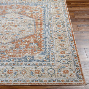 Livabliss Lillian Traditional Patterned Polyester Indoor Rug for Entryways and Bedside Accents Oatmeal, Rust 2' x 2'11" LLL2306-23