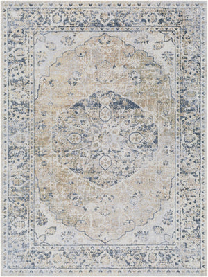 Livabliss Lillian Traditional Polyester Woven Accent Rug Low Pile for Entryways and Kitchen Floors Gray, Oatmeal 5'3" x 7' LLL2309-537