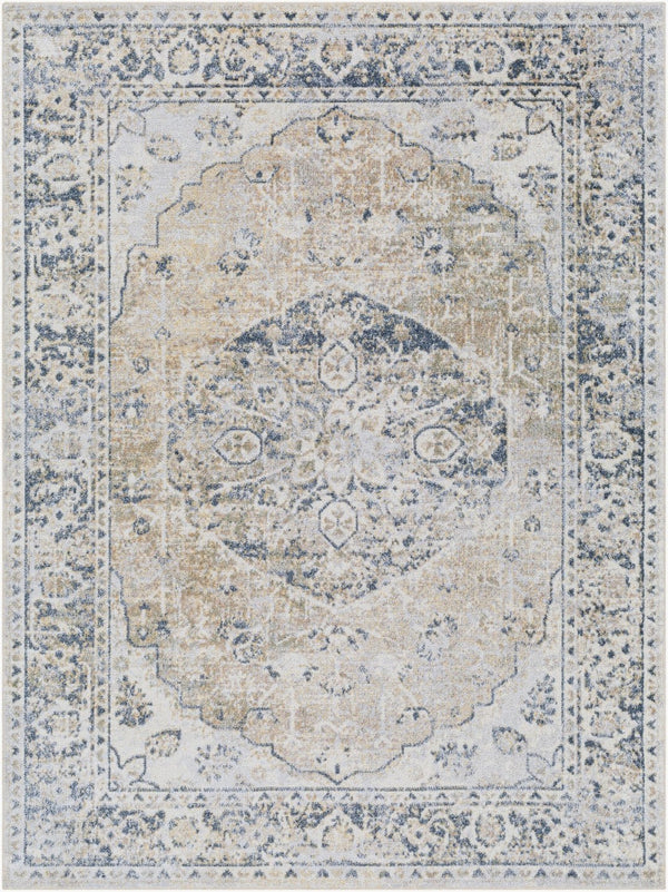 Livabliss Lillian Traditional Polyester Woven Accent Rug Low Pile for Entryways and Kitchen Floors Gray, Oatmeal 5'3" x 7' LLL2309-537