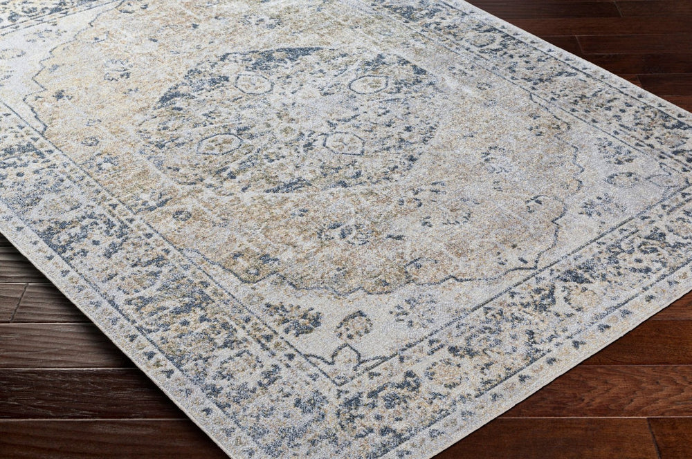 Livabliss Lillian Traditional Polyester Woven Accent Rug Low Pile for Entryways and Kitchen Floors Gray, Oatmeal 6'7" x 6'7" LLL2309-67RD