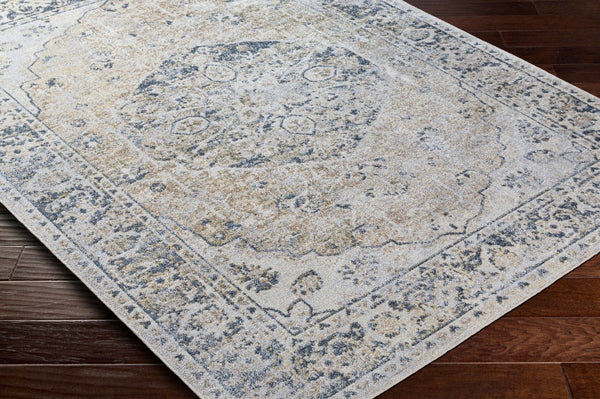 Livabliss Lillian Traditional Polyester Woven Accent Rug Low Pile for Entryways and Kitchen Floors Gray, Oatmeal 5'3" x 7' LLL2309-537