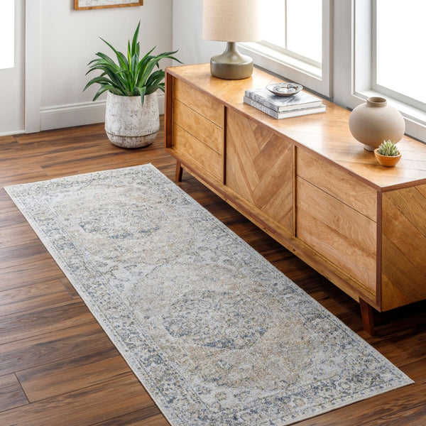 Livabliss Lillian Traditional Polyester Woven Accent Rug Low Pile for Entryways and Kitchen Floors Gray, Oatmeal 5'3" x 7' LLL2309-537