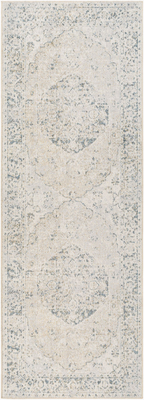 Livabliss Lillian Traditional Polyester Machine Woven Low Pile Accent Rug for Entryways and Bedrooms Gray, Oatmeal 2'7" x 7'3" LLL2310-2773