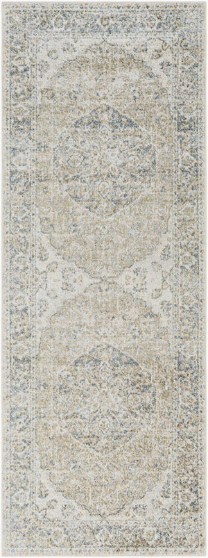 Livabliss Lillian Traditional Machine Woven Polyester Accent Rug for Entryways and Bedside Areas Gray, Olive 2'7" x 7'3" LLL2311-2773