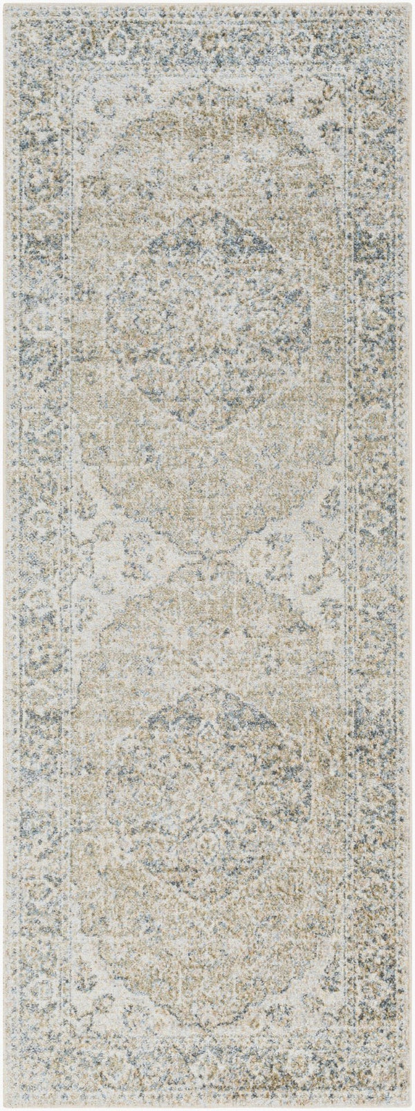 Livabliss Lillian Traditional Machine Woven Polyester Accent Rug for Entryways and Bedside Areas Gray, Olive 2'7" x 7'3" LLL2311-2773