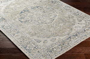Livabliss Lillian Traditional Machine Woven Polyester Accent Rug for Entryways and Bedside Areas Gray, Olive 6'7" x 9' LLL2311-679