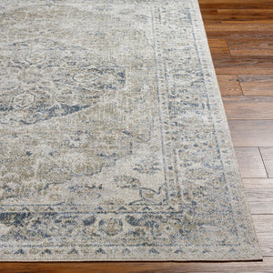 Livabliss Lillian Traditional Machine Woven Polyester Accent Rug for Entryways and Bedside Areas Gray, Olive 6'7" x 9' LLL2311-679