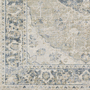 Livabliss Lillian Traditional Machine Woven Polyester Accent Rug for Entryways and Bedside Areas Gray, Olive 6'7" x 9' LLL2311-679