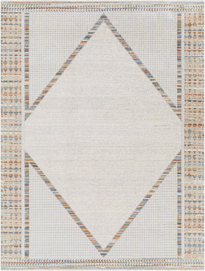 Livabliss Lillian Global Pattern Polyester Accent Rug Turkish Woven Low Pile for Entryway or Bath Oatmeal, Gray 9'2" x 12'4" LLL2312-9212