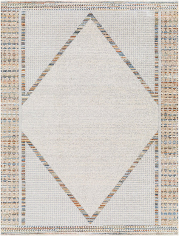 Livabliss Lillian Global Pattern Polyester Accent Rug Turkish Woven Low Pile for Entryway or Bath Oatmeal, Gray 9'2" x 12'4" LLL2312-9212