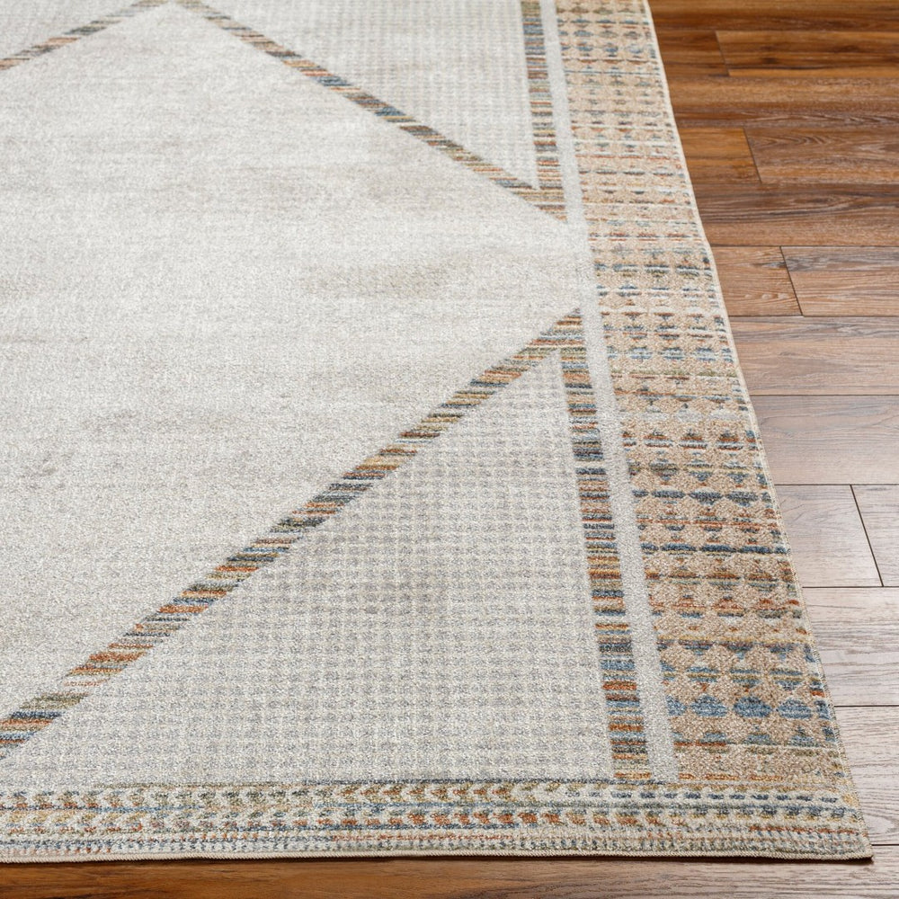 Livabliss Lillian Global Pattern Polyester Accent Rug Turkish Woven Low Pile for Entryway or Bath Oatmeal, Gray 9'2" x 12'4" LLL2312-9212