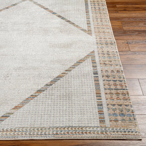 Livabliss Lillian Global Pattern Polyester Accent Rug Turkish Woven Low Pile for Entryway or Bath Oatmeal, Gray 9'2" x 12'4" LLL2312-9212