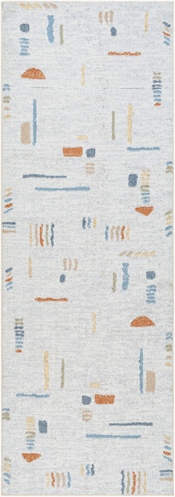 Livabliss Lillian Machine Woven Polyester Indoor Rug Turkish Crafted for High Traffic Spaces Oatmeal, Gray 2'7" x 7'3" LLL2313-2773