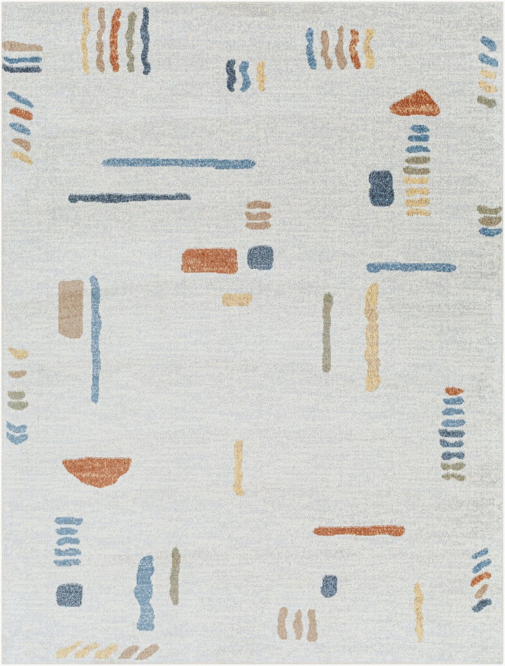 Livabliss Lillian Machine Woven Polyester Indoor Rug Turkish Crafted for High Traffic Spaces Oatmeal, Gray 6'7" x 9' LLL2313-679