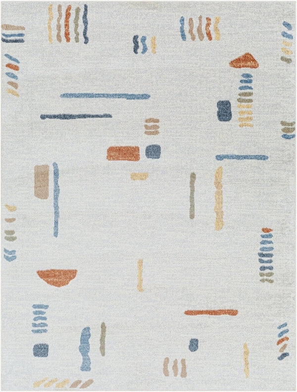 Livabliss Lillian Machine Woven Polyester Indoor Rug Turkish Crafted for High Traffic Spaces Oatmeal, Gray 6'7" x 9' LLL2313-679