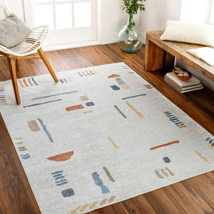 Livabliss Lillian Machine Woven Polyester Indoor Rug Turkish Crafted for High Traffic Spaces Oatmeal, Gray 2'7" x 7'3" LLL2313-2773