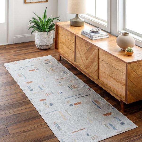 Livabliss Lillian Machine Woven Polyester Indoor Rug Turkish Crafted for High Traffic Spaces Oatmeal, Gray 6'7" x 9' LLL2313-679