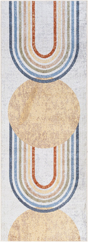 Livabliss Lillian Geometric Low Pile Polyester Area Rug for Entryway Bathroom or Beside Bed Oatmeal, Brown 2'7" x 7'3" LLL2314-2773