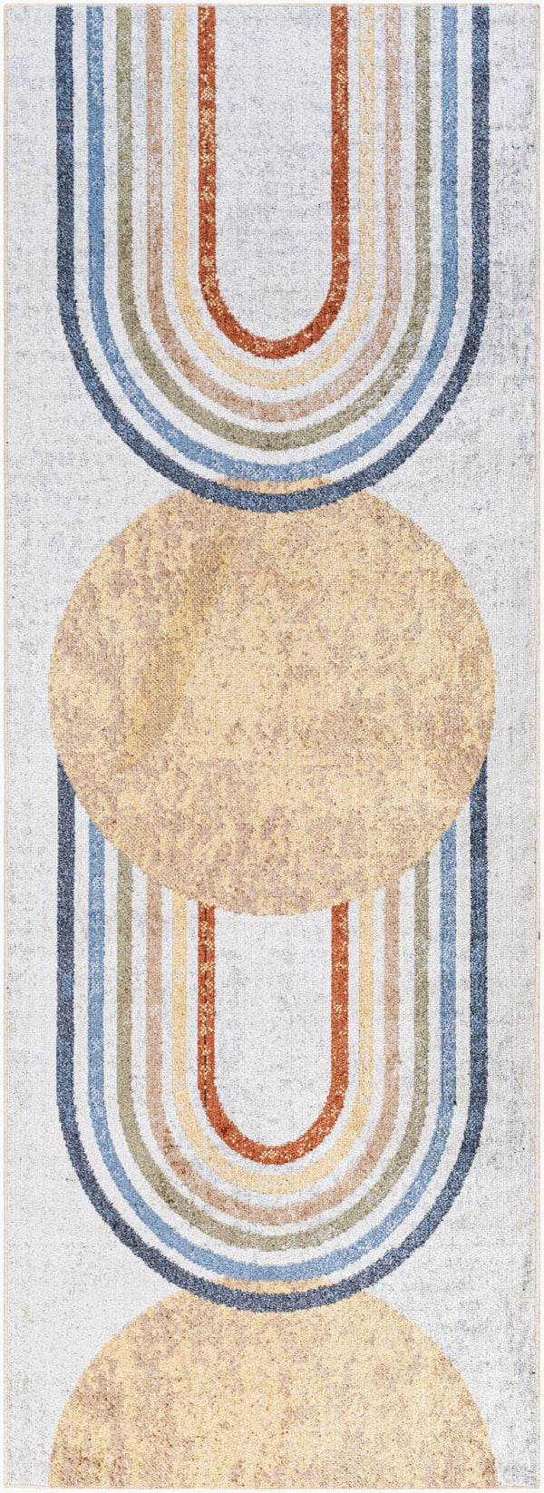 Livabliss Lillian Geometric Low Pile Polyester Area Rug for Entryway Bathroom or Beside Bed Oatmeal, Brown 2'7" x 7'3" LLL2314-2773