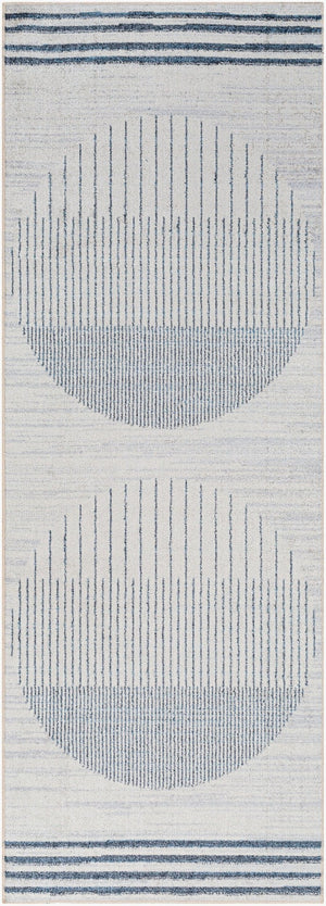 Livabliss Lillian Machine Woven Polyester Low Pile Rug for Entryways Bathrooms and Small Spaces Oatmeal, Black 2'7" x 7'3" LLL2315-2773