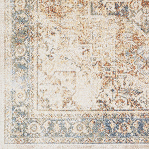 Livabliss Lillian Traditional Polyester Machine Woven Low Pile Rug for Entryways and Kitchens Oatmeal, Gray 6'7" x 6'7" LLL2317-67RD