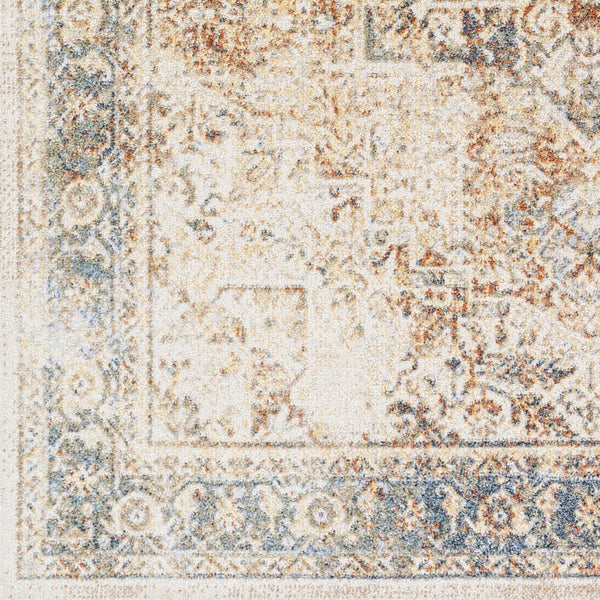 Livabliss Lillian Traditional Polyester Machine Woven Low Pile Rug for Entryways and Kitchens Oatmeal, Gray 6'7" x 6'7" LLL2317-67RD