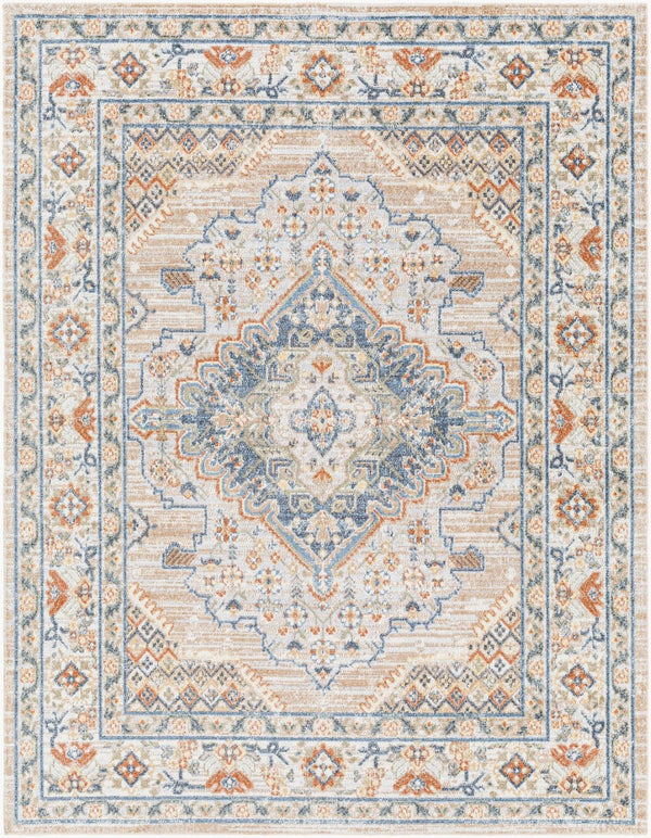 Livabliss Lillian Traditional Polyester Machine Woven Low Pile Rug for Entryways and Small Spaces Oatmeal, Brown 9'2" x 12'4" LLL2318-9212