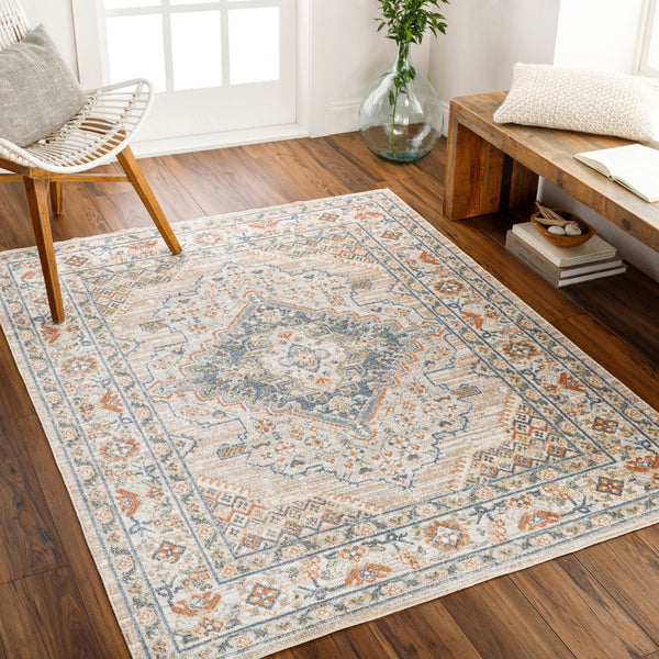 Livabliss Lillian Traditional Polyester Machine Woven Low Pile Rug for Entryways and Small Spaces Oatmeal, Brown 9'2" x 12'4" LLL2318-9212