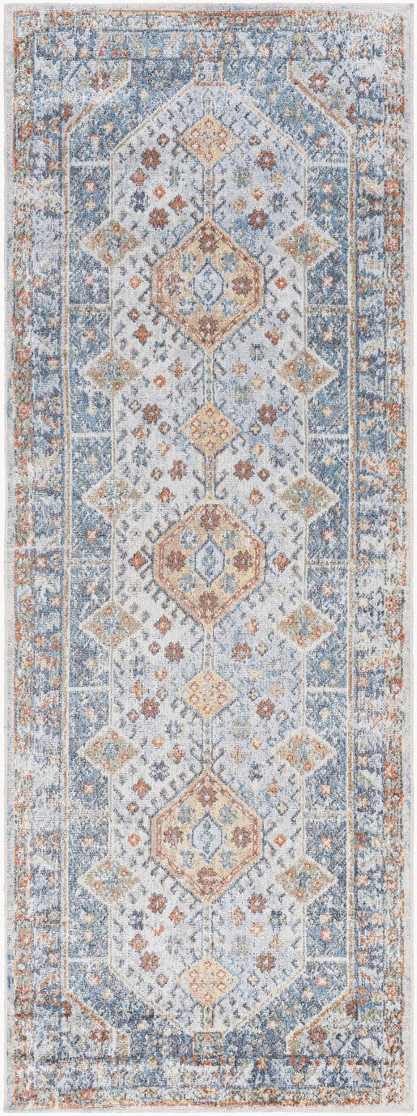 Livabliss Lillian Traditional Polyester Machine Woven Low Pile Rug for Entryways and Small Spaces Oatmeal, Gray 2'7" x 7'3" LLL2319-2773