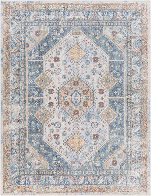 Livabliss Lillian Traditional Polyester Machine Woven Low Pile Rug for Entryways and Small Spaces Oatmeal, Gray 9'2" x 12'4" LLL2319-9212