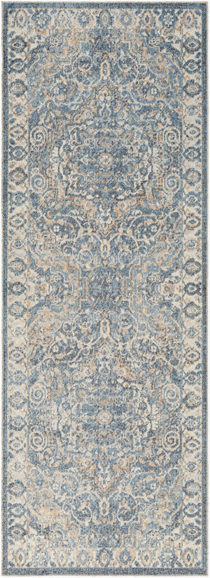 Livabliss Lillian Turkish Medallion Polyester Accent Rug for Entryways and High Traffic Spaces Oatmeal, Dark B 2'7" x 7'3" LLL2320-2773