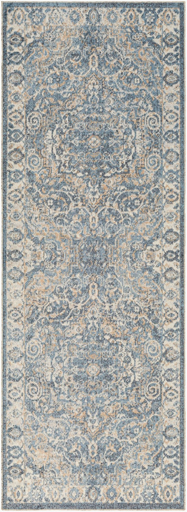 Livabliss Lillian Turkish Medallion Polyester Accent Rug for Entryways and High Traffic Spaces Oatmeal, Dark B 2'7" x 7'3" LLL2320-2773