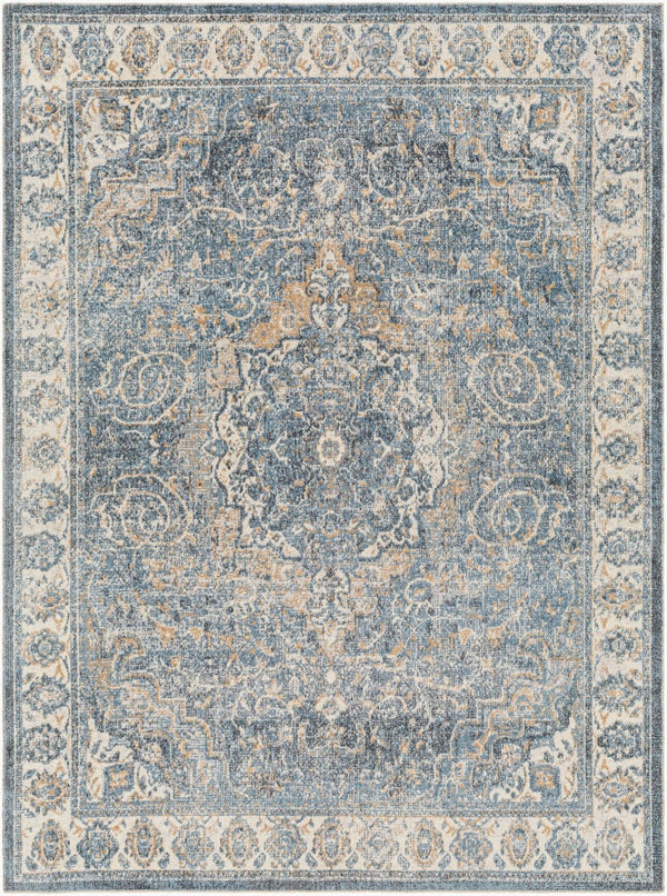 Livabliss Lillian Turkish Medallion Polyester Accent Rug for Entryways and High Traffic Spaces Oatmeal, Dark B 7'10" x 10' LLL2320-710102