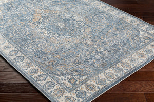 Livabliss Lillian Turkish Medallion Polyester Accent Rug for Entryways and High Traffic Spaces Oatmeal, Dark B 7'10" x 10' LLL2320-710102