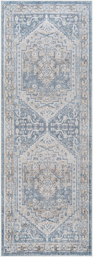 Livabliss Lillian Traditional Low Pile Polyester Accent Rug for Entryways Hallways and Bedrooms Oatmeal, Gray 2'7" x 7'3" LLL2323-2773