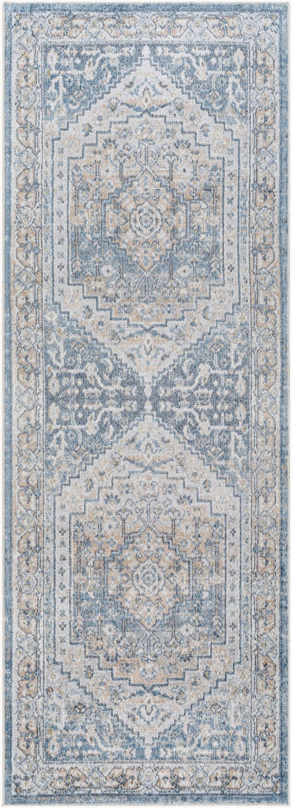 Livabliss Lillian Traditional Low Pile Polyester Accent Rug for Entryways Hallways and Bedrooms Oatmeal, Gray 2'7" x 7'3" LLL2323-2773