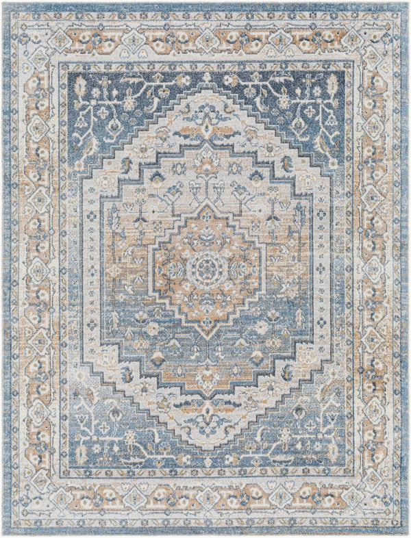 Livabliss Lillian Traditional Low Pile Polyester Accent Rug for Entryways Hallways and Bedrooms Oatmeal, Gray 5'3" x 7' LLL2323-537