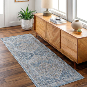 Livabliss Lillian Traditional Low Pile Polyester Accent Rug for Entryways Hallways and Bedrooms Oatmeal, Gray 5'3" x 7' LLL2323-537
