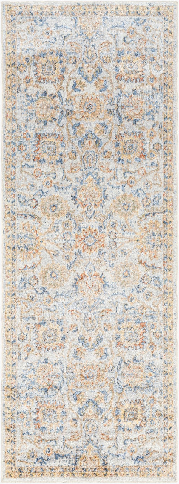 Livabliss Lillian Traditional Polyester Low Pile Accent Rug Woven in Turkey for Entryways Gray, Oatmeal 2'7" x 7'3" LLL2327-2773