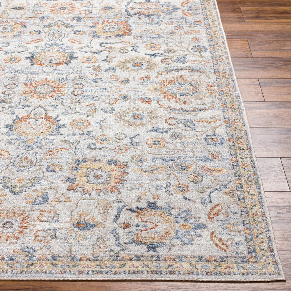 Livabliss Lillian Traditional Polyester Low Pile Accent Rug Woven in Turkey for Entryways Gray, Oatmeal 6'7" x 6'7" LLL2327-67RD